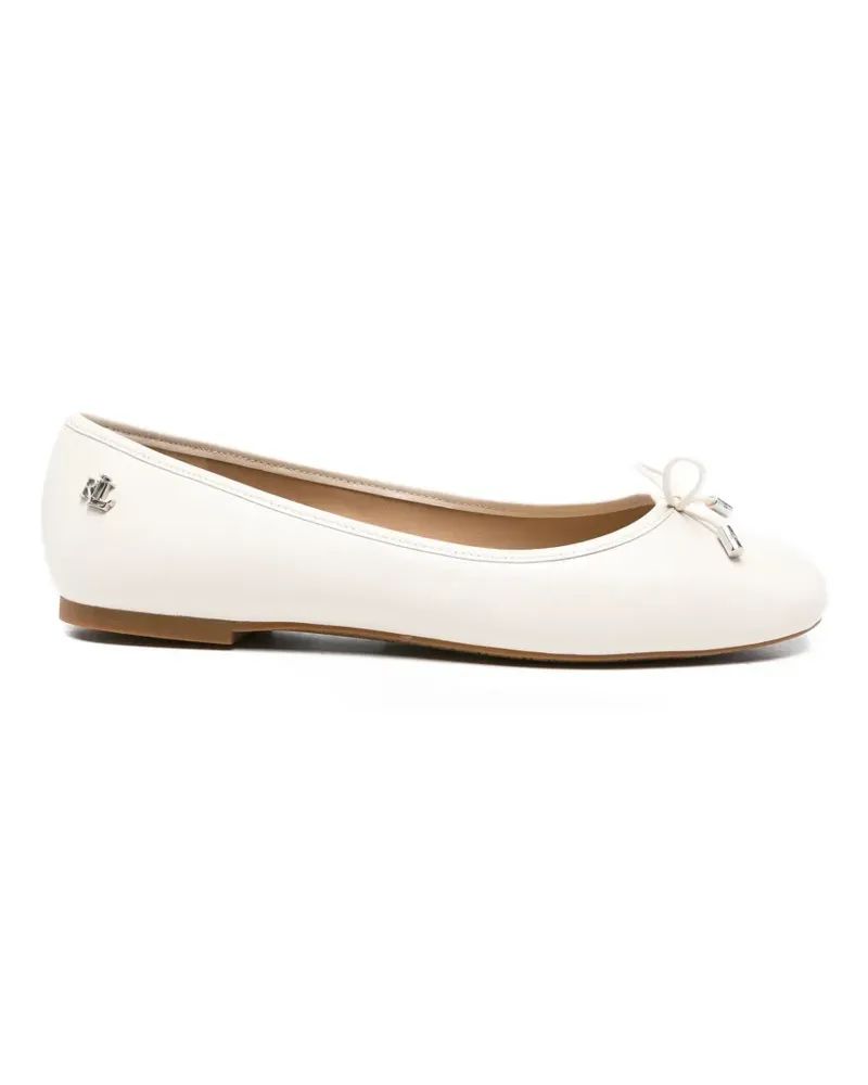 Ralph Lauren Jayna bow-detail ballet flats - Nude Nude