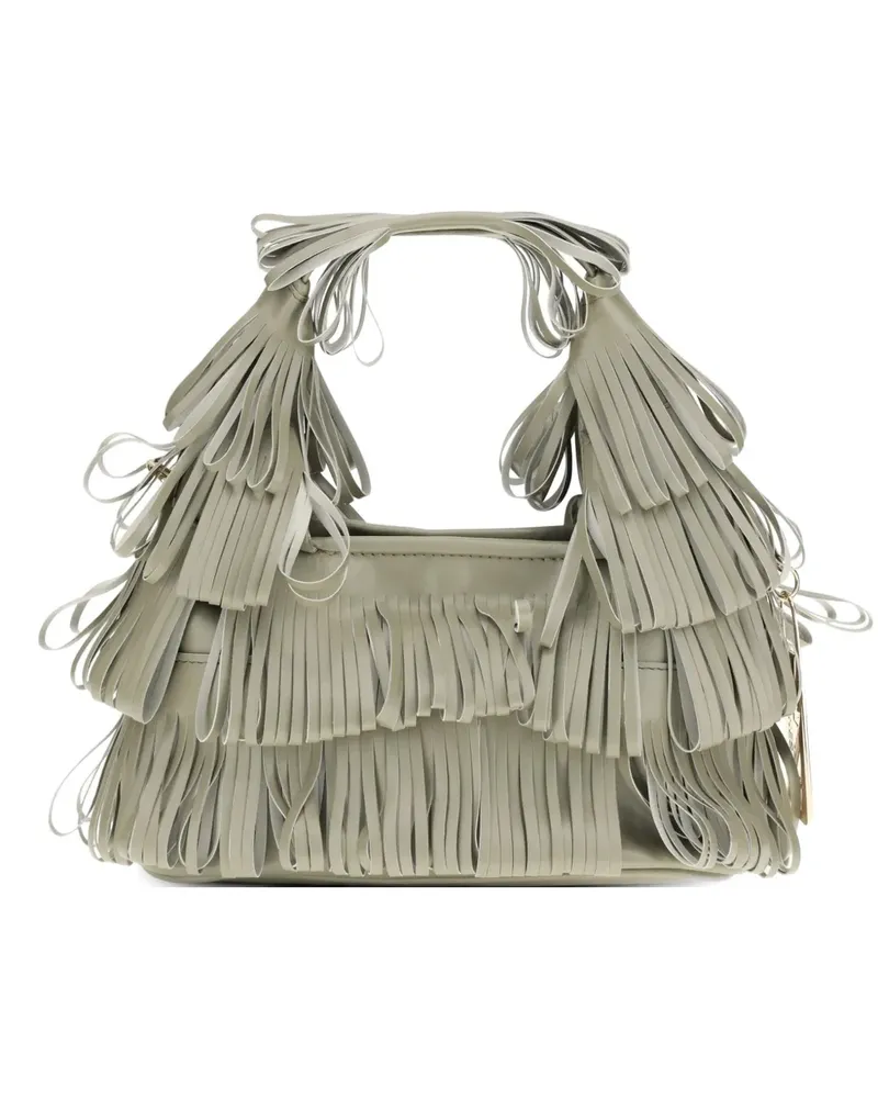 La Milanesa Capucine fringed charm tote bag - Grün Grün