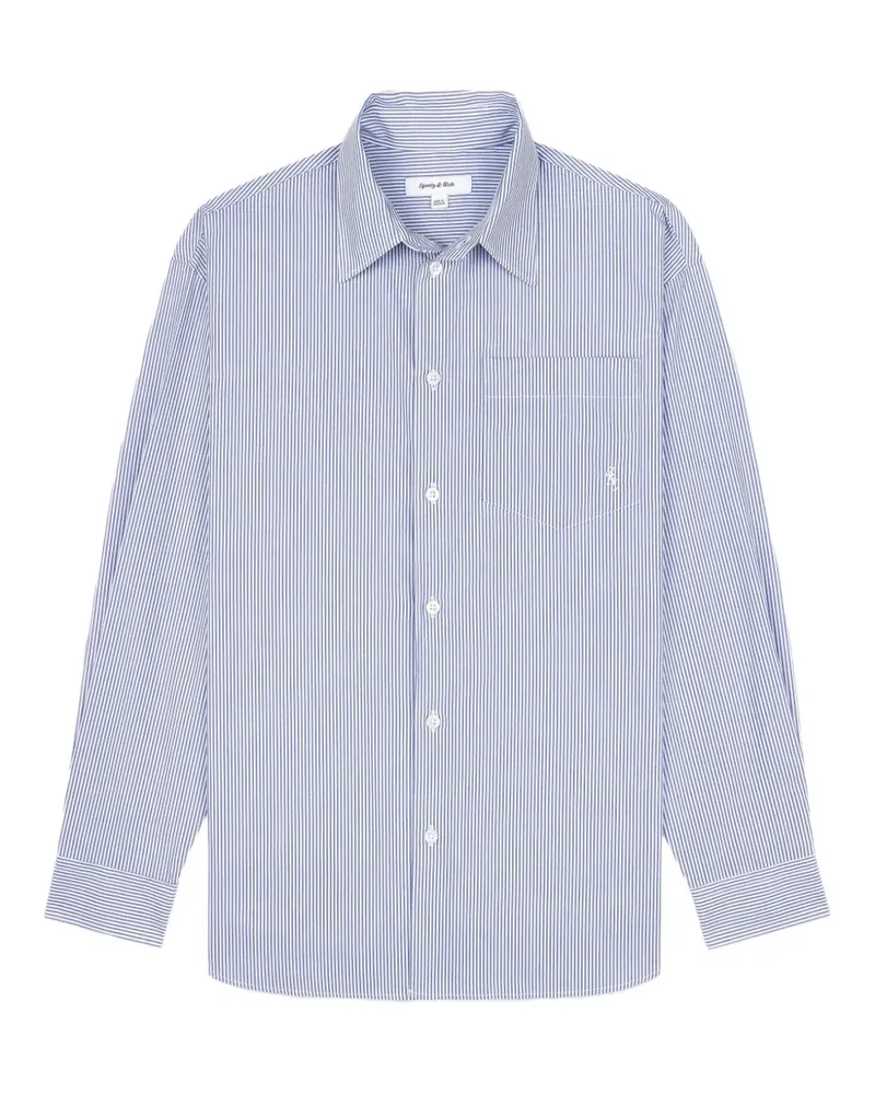 SPORTY & RICH Gestreiftes Hemd - Blau Blau