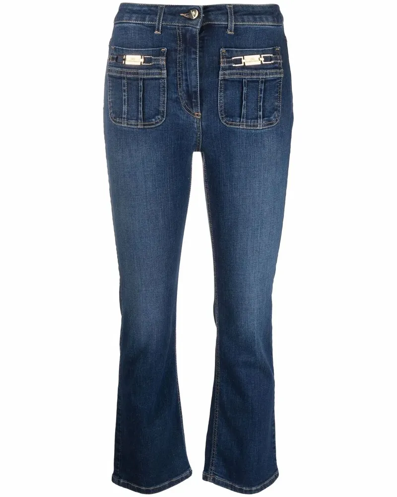 Elisabetta Franchi Klassische Cropped-Jeans - Blau Blau