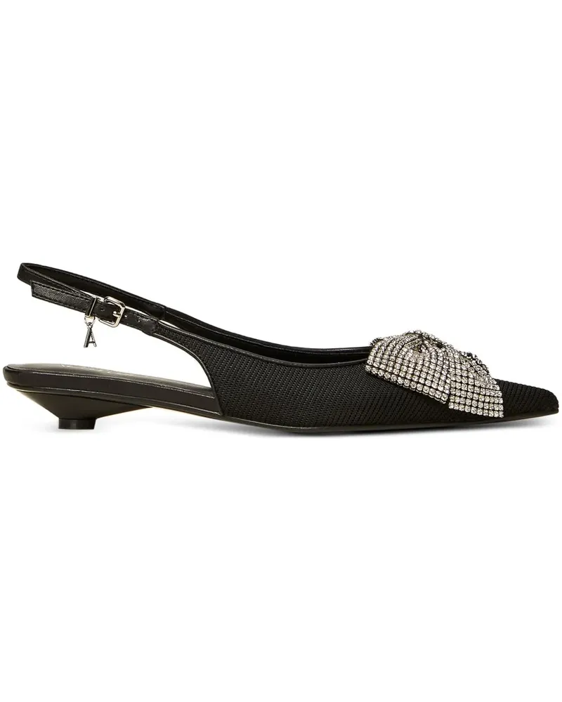 Twin-Set Slingback-Pumps mit Schleife - Schwarz Schwarz