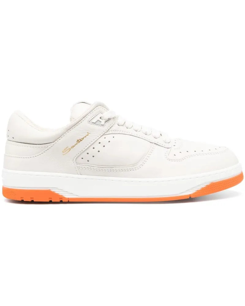 Santoni Sneakers mit Logo-Stickerei - Nude Nude