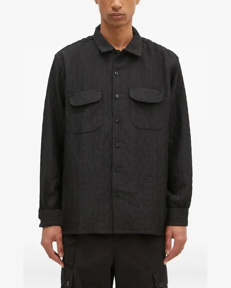 Engineered Garments Gestepptes Hemd - Schwarz Schwarz