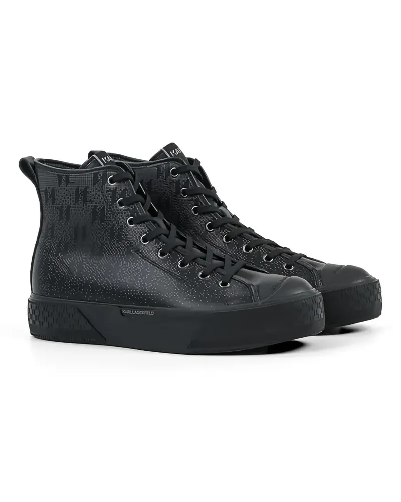 Karl Lagerfeld high-top logo sneakers - Schwarz Schwarz