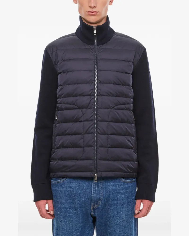 Moncler padded zip-up cardigan - Blau Blau