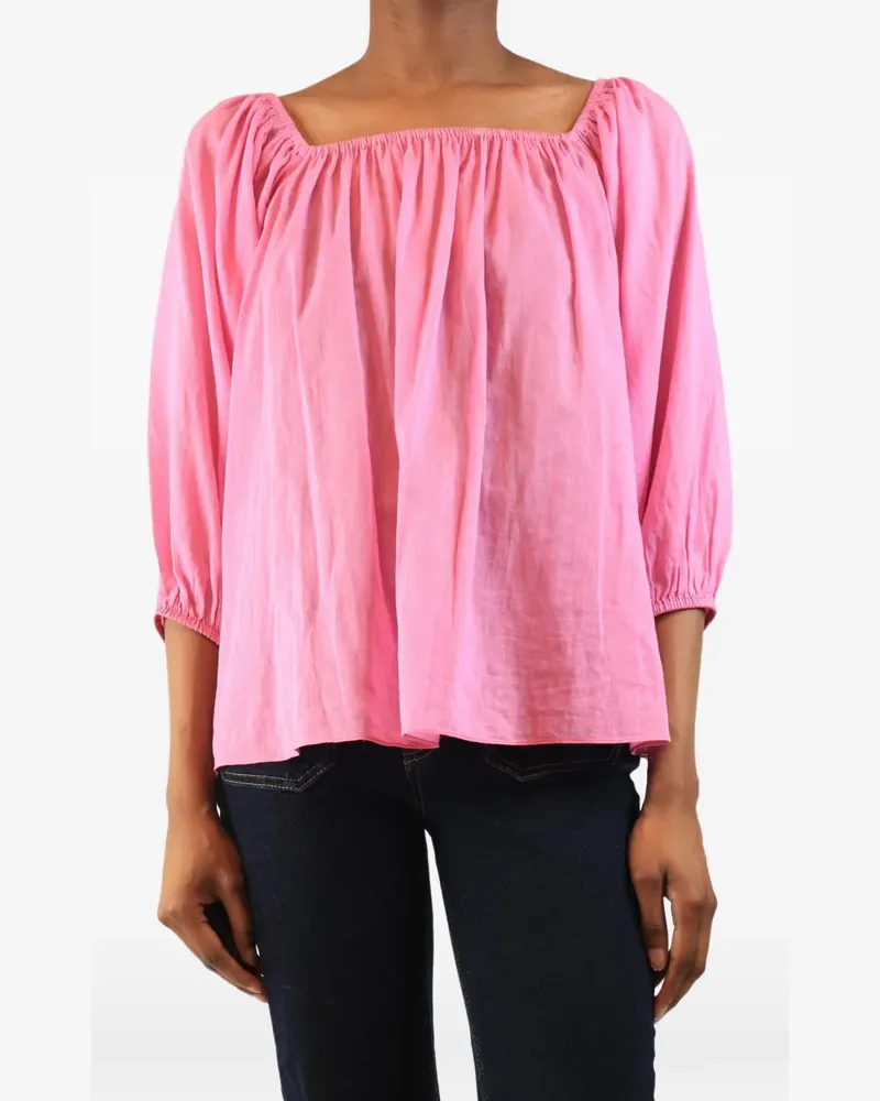 RHODE off-shoulder sheer blouse - Rosa Rosa