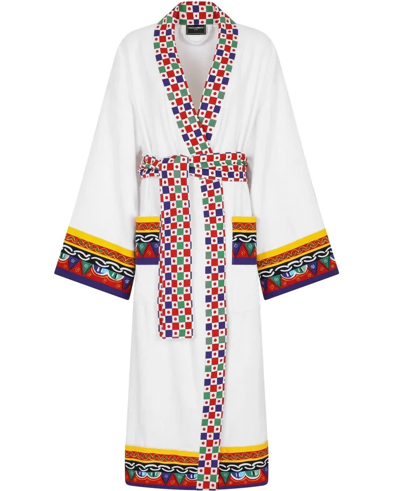 Dolce & Gabbana Bademantel aus Frottee - Weiß Weiß