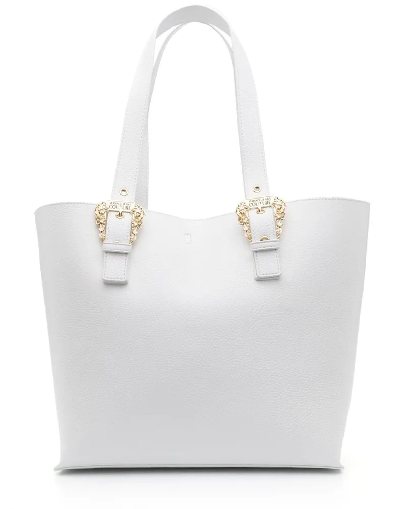 Versace Jeans Handtasche mit Logo-Schnalle - Weiß Weiß