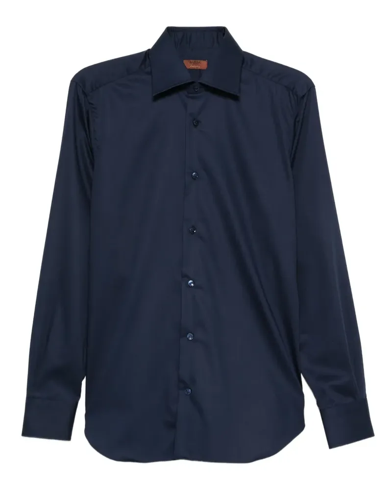 BARBA Langärmeliges Hemd - Blau Blau