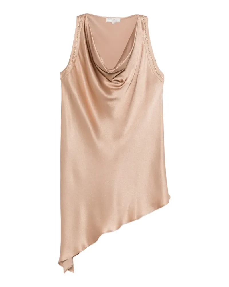Antonelli Firenze Becky embellished draped blouse - Nude Nude
