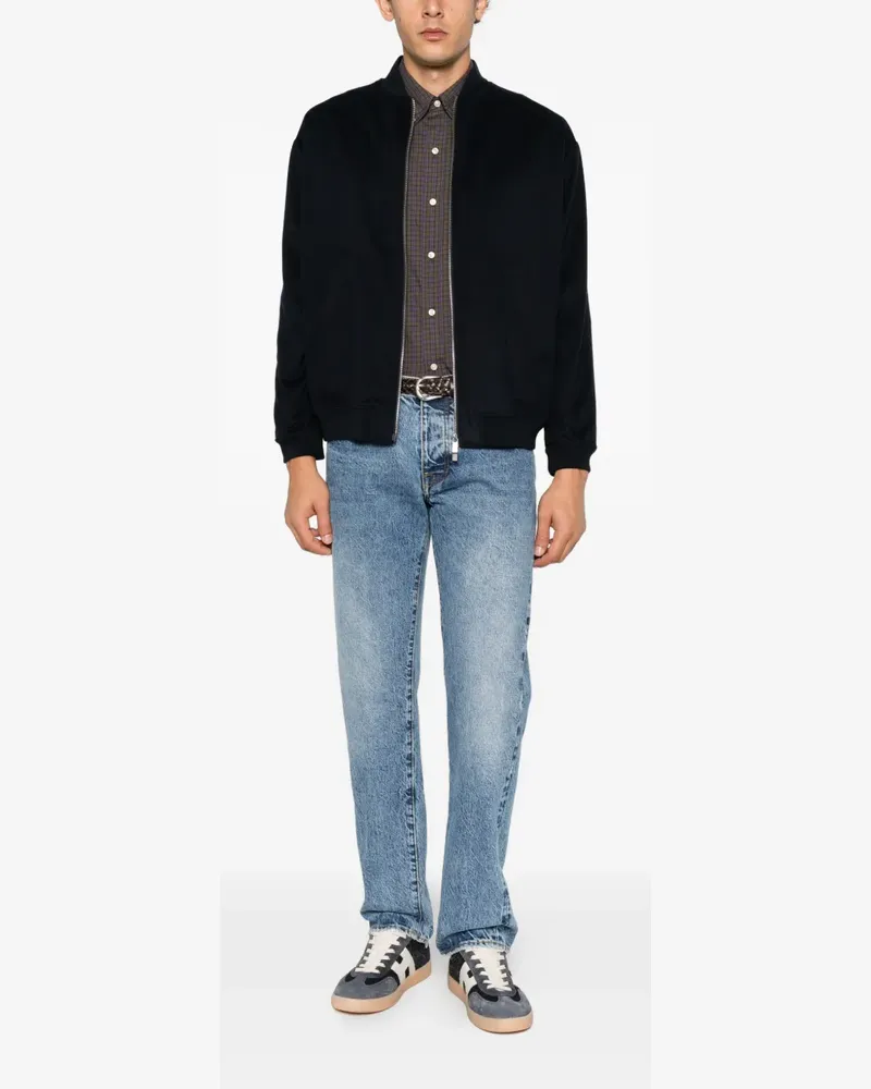 Fortela Ausgeblichene Straight-Leg-Jeans - Blau Blau