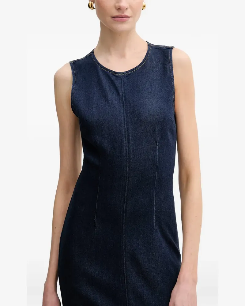 Guess panelled sleeveless midi dress - Blau Blau