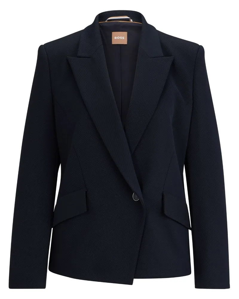 HUGO BOSS Einreihiger Blazer mit versetztem Verschluss - Blau Blau