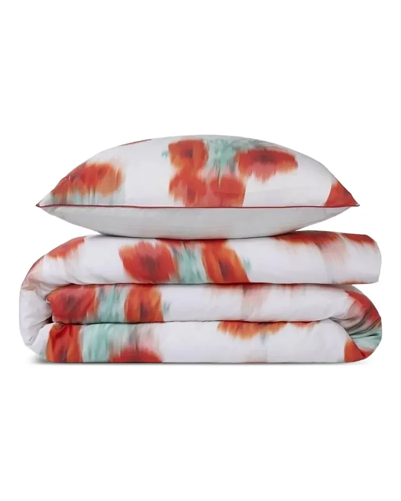 Kenzo Bettbezug-Set mit abstrakten Blumen (210cm x 210cm) - Weiß Weiß