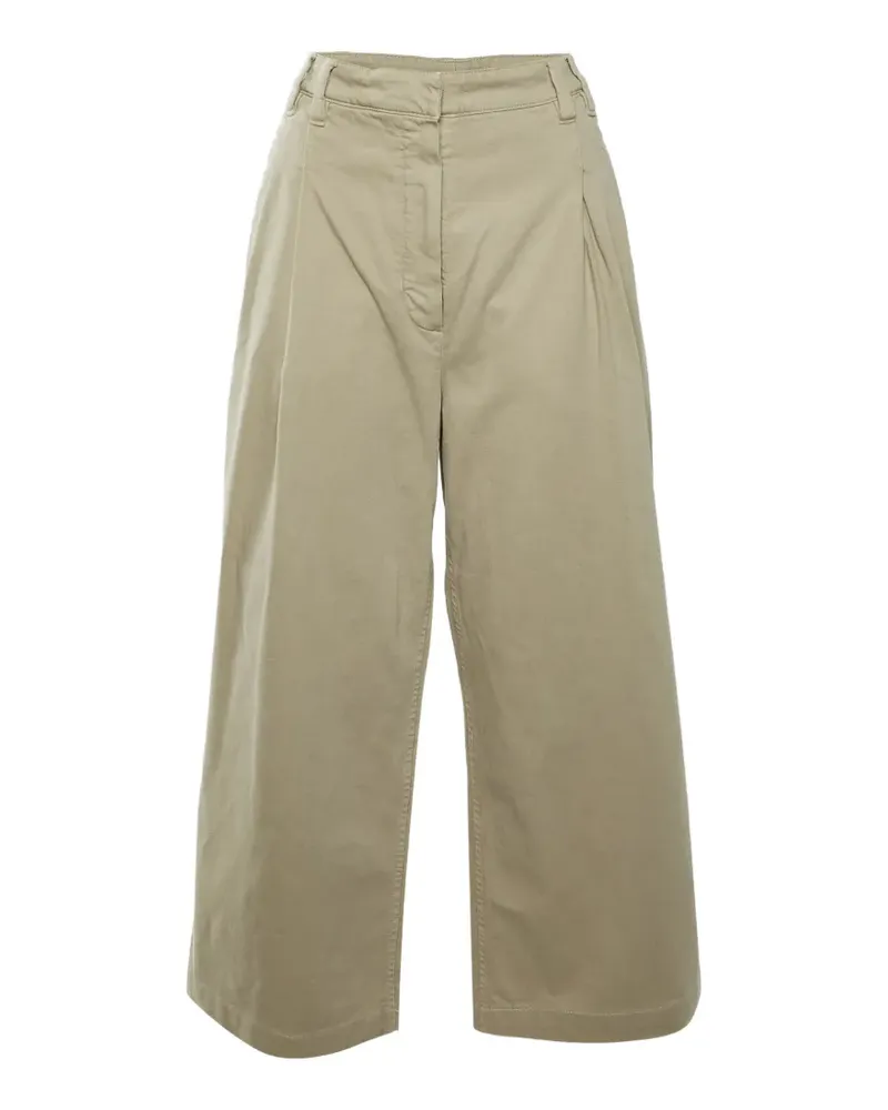 Brunello Cucinelli Wide-Leg-Hose mit Bundfalten - Nude Nude