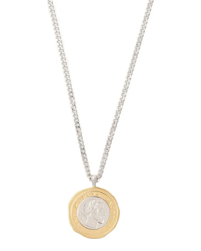 A.P.C. x Marc Jacobs The Coin Pendent brass necklace - Silber Silber