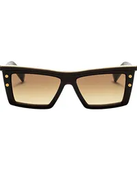 Balmain Eckige B-VII Sonnenbrille Schwarz