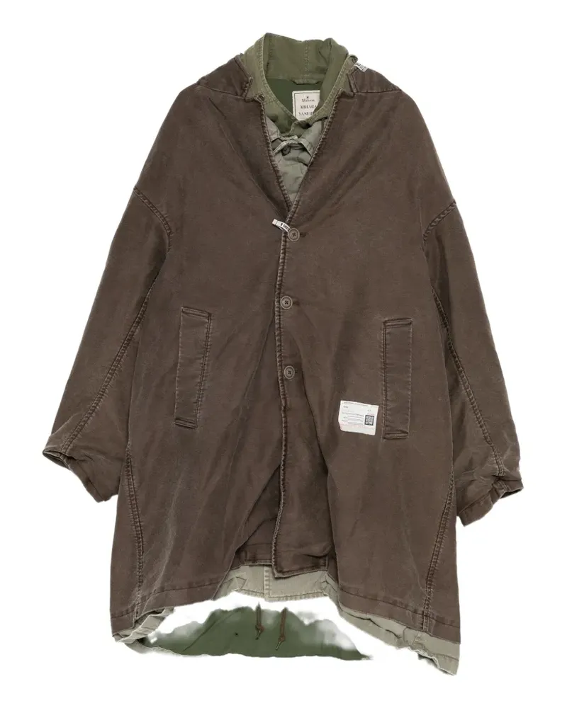 MIHARAYASUHIRO Mantel im Layering-Look - Braun Braun