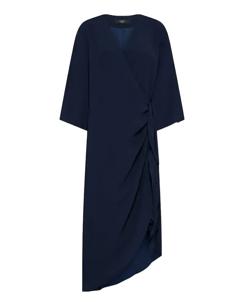 Seventy ruffled wrap midi dress - Blau Blau