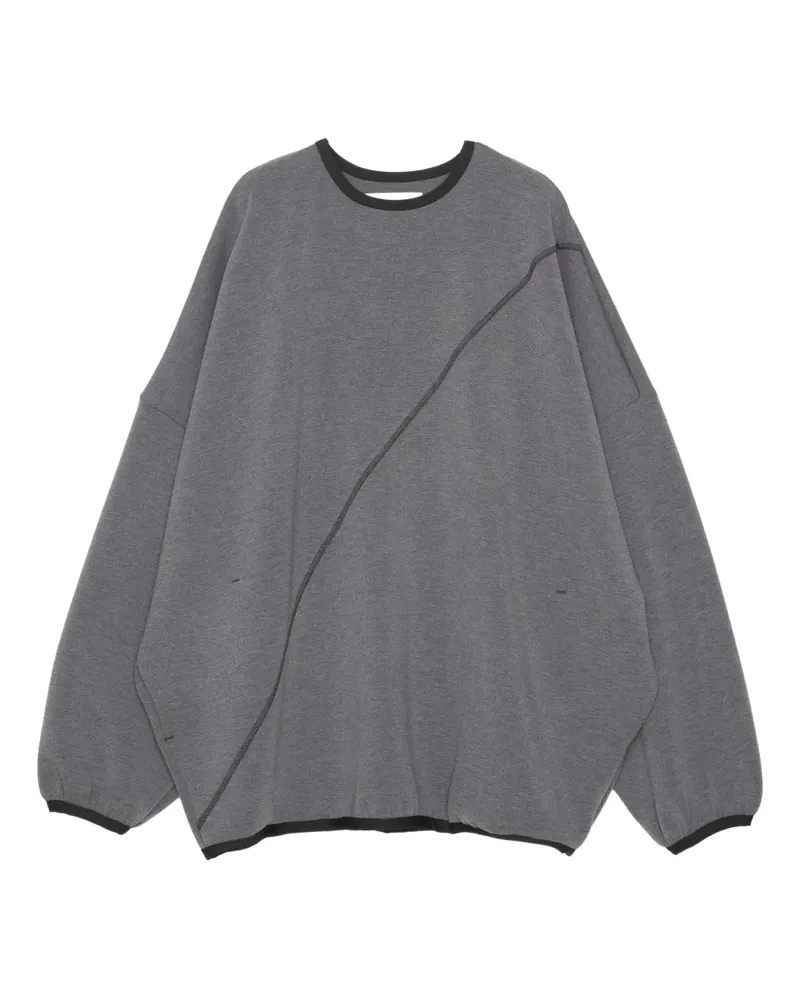 Yoshio Kubo Sweatshirt mit Ziernaht - Grau Grau