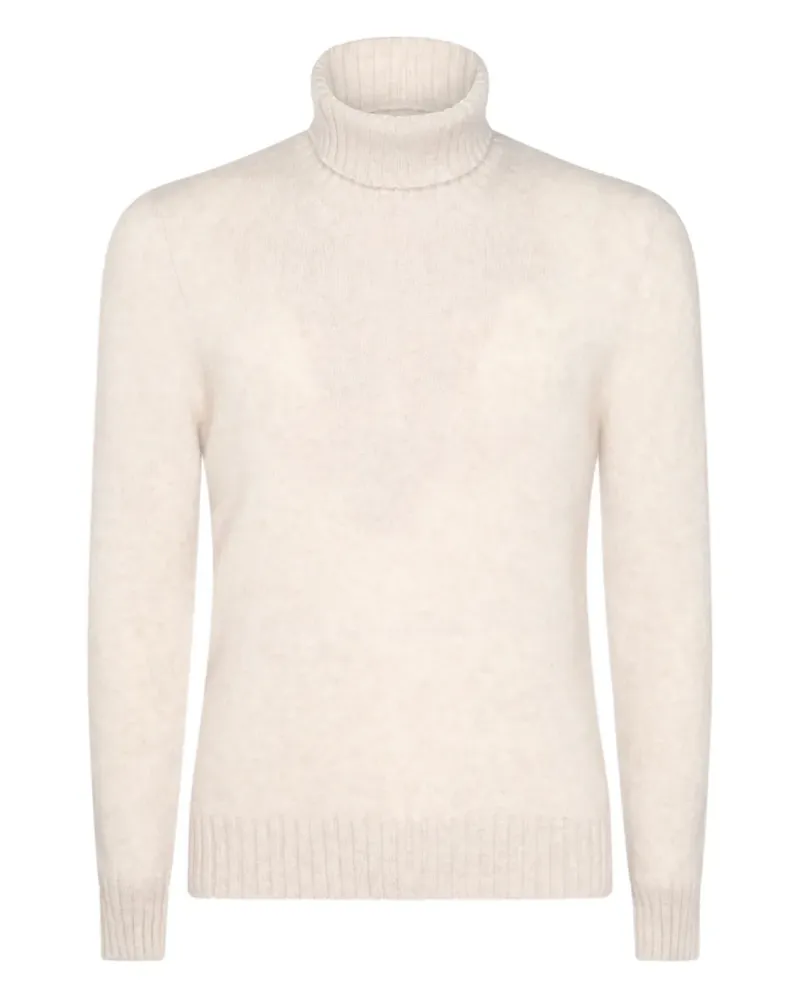 Piacenza Cashmere Rollkragenpullover mit geripptem Saum - Nude Nude