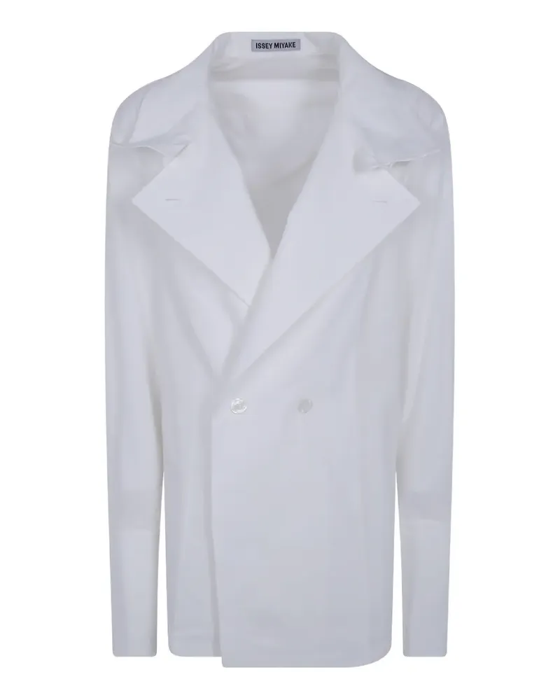 Issey Miyake Doppelreihiges Monsieur Hemd - Weiß Weiß