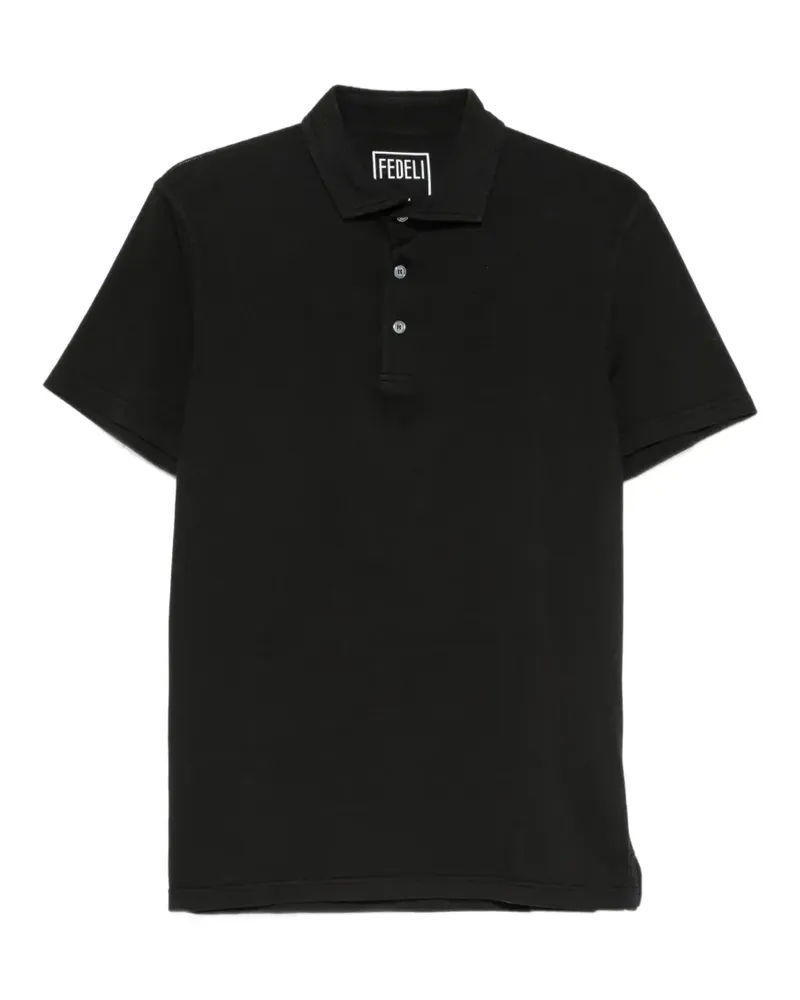 Fedeli short-sleeve polo shirt - Schwarz Schwarz