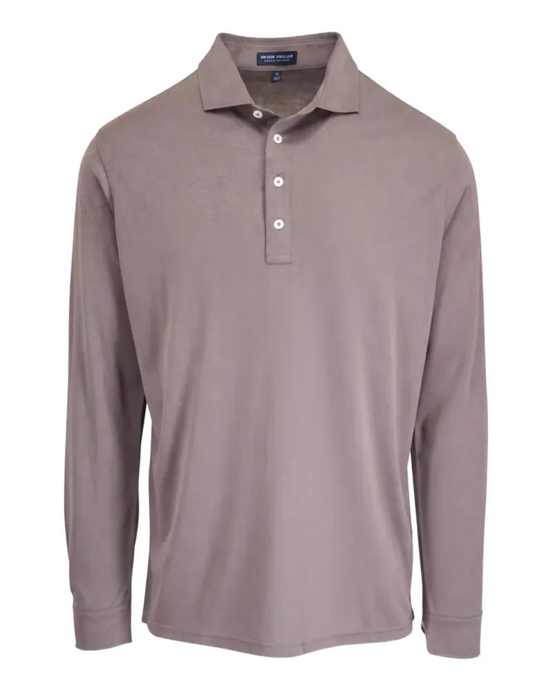 Peter Millar Langärmeliges Poloshirt - Grau Grau