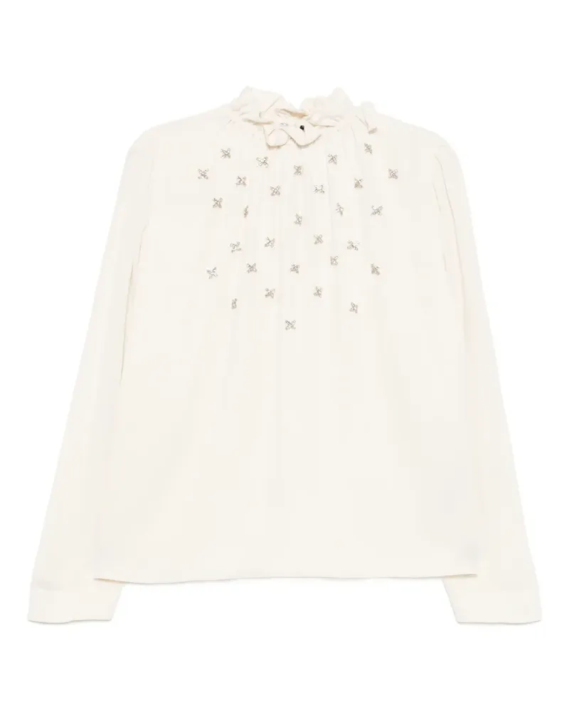 Dice Kayek Bluse mit Kristallen - Nude Nude