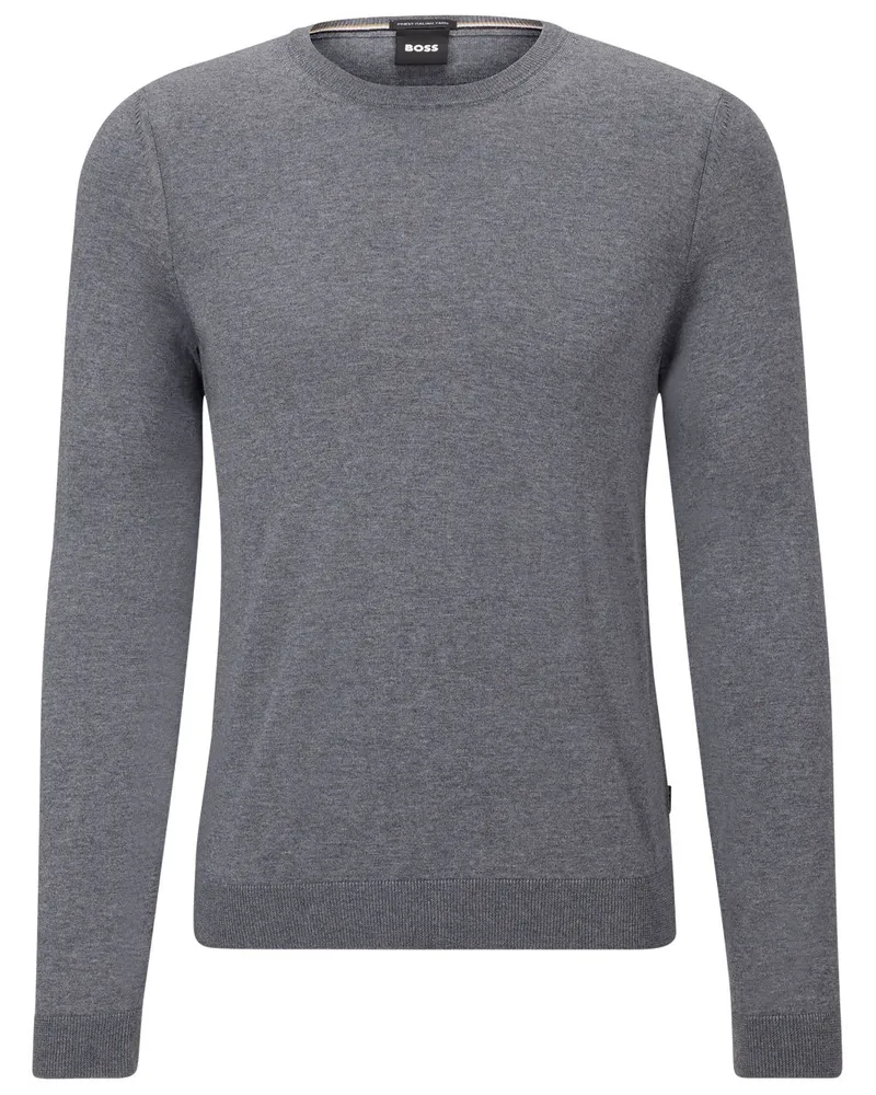 HUGO BOSS Pullover mit rundem Ausschnitt - Grau Grau