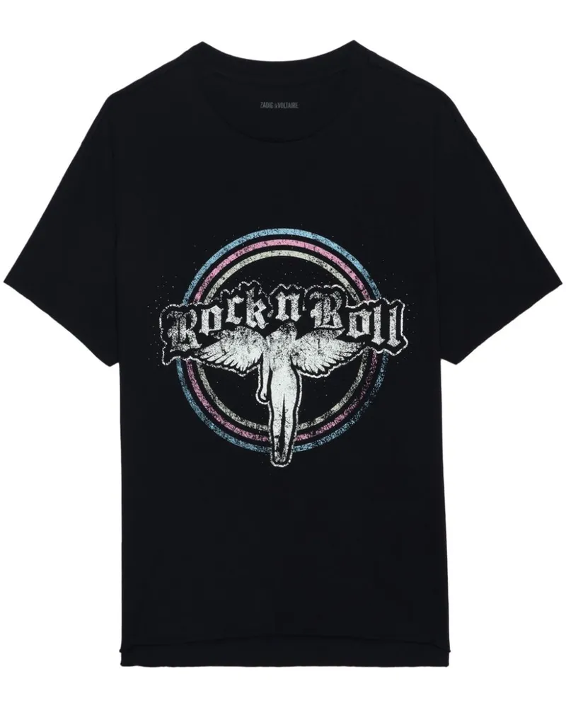 Zadig & Voltaire Tommer Strass T-Shirt - Schwarz Schwarz