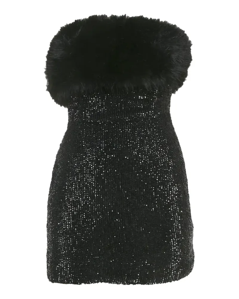 Retrofête sequin mini dress - Schwarz Schwarz