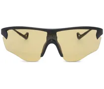 Junya Racer Sonnenbrille mit Shield-Gestell - Gelb