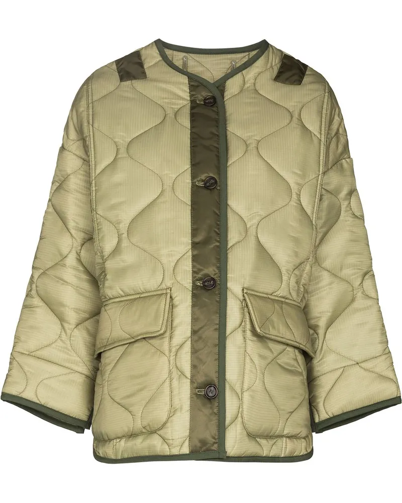 FRANKIE Shop Teddy Steppjacke im Oversized-Look - Grün Grün