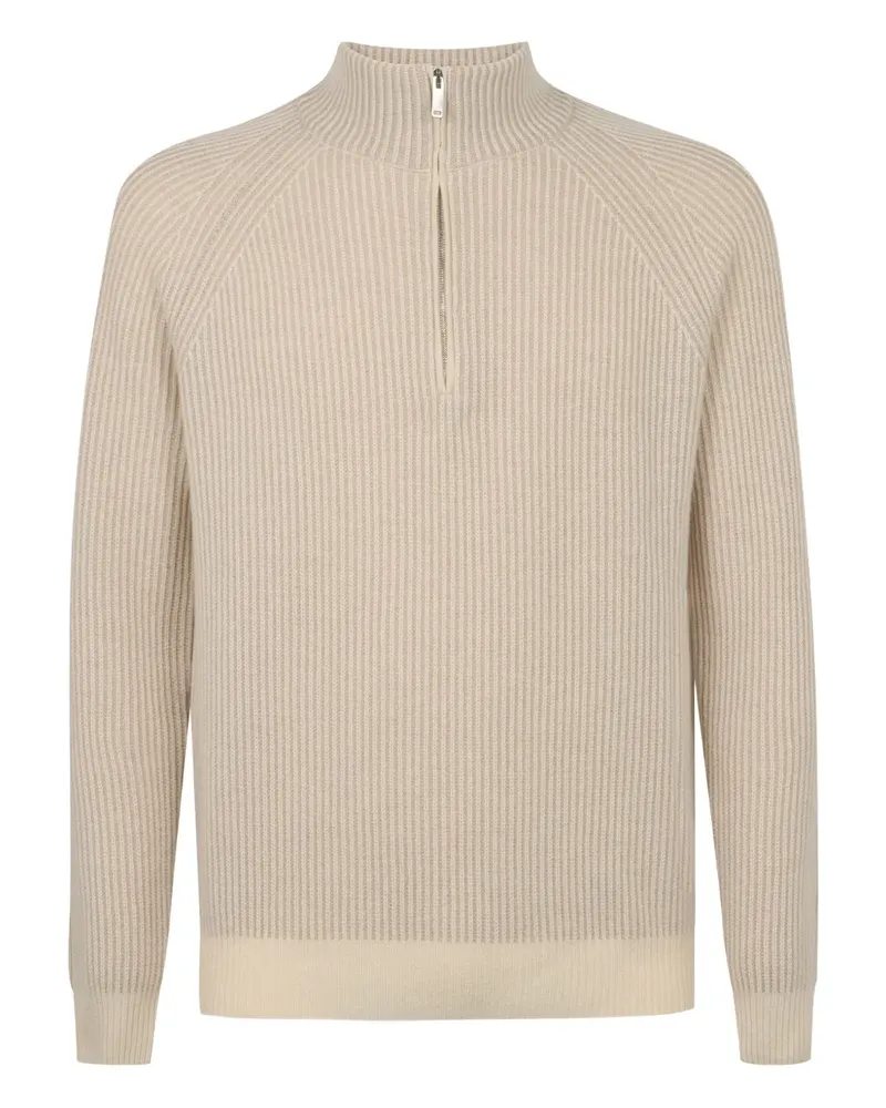 Slowear Pullover mit kurzem Reißverschluss - Nude Nude