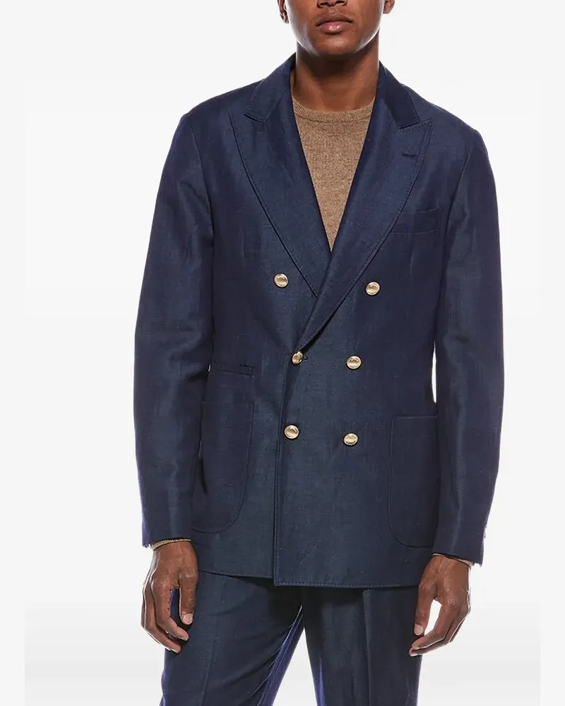 Brunello Cucinelli double-breasted suit - Blau Blau