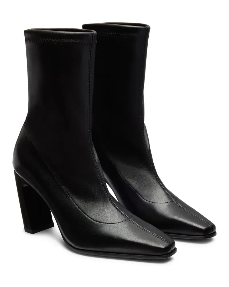 Stuart Weitzman Stassi Stiefeletten aus Stretch-Leder - Schwarz Schwarz