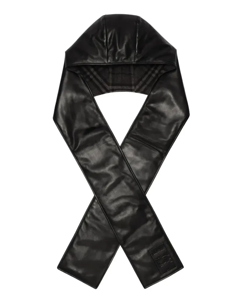Burberry leather hooded scarf - Schwarz Schwarz