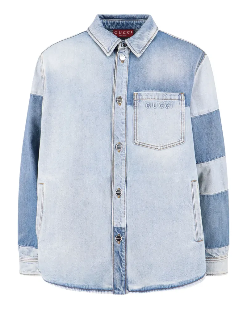 Gucci GG-jacquard denim shirt - Blau Blau