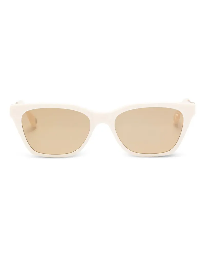 BAPE Sonnenbrille mit Logo-Schild - Nude Nude