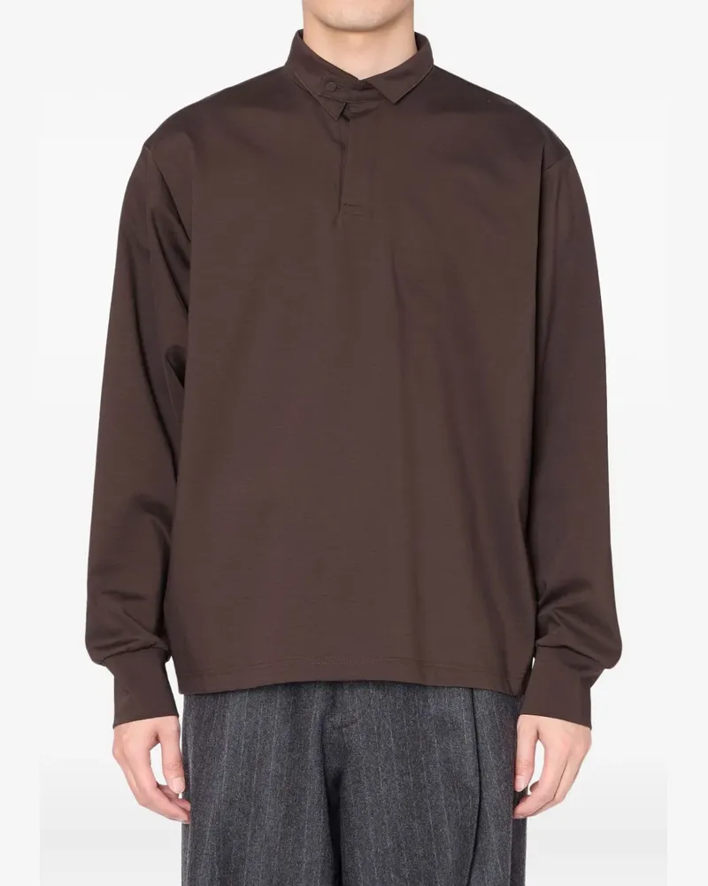 kolor Langärmeliges Poloshirt - Braun Braun
