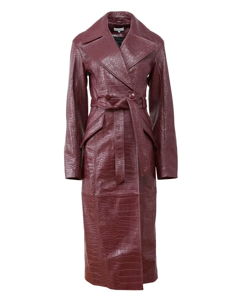 Fleur Du Mal Mantel mit Kroko-Effekt - Rot Rot