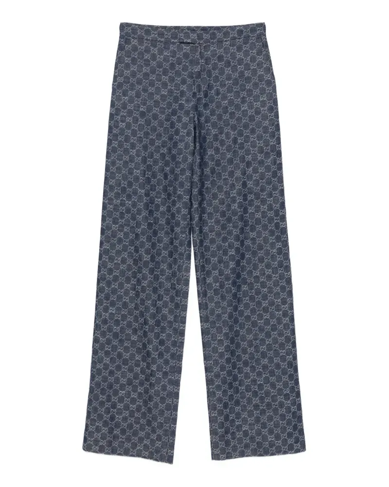 Gucci Hose aus GG Jacquard - Blau Blau