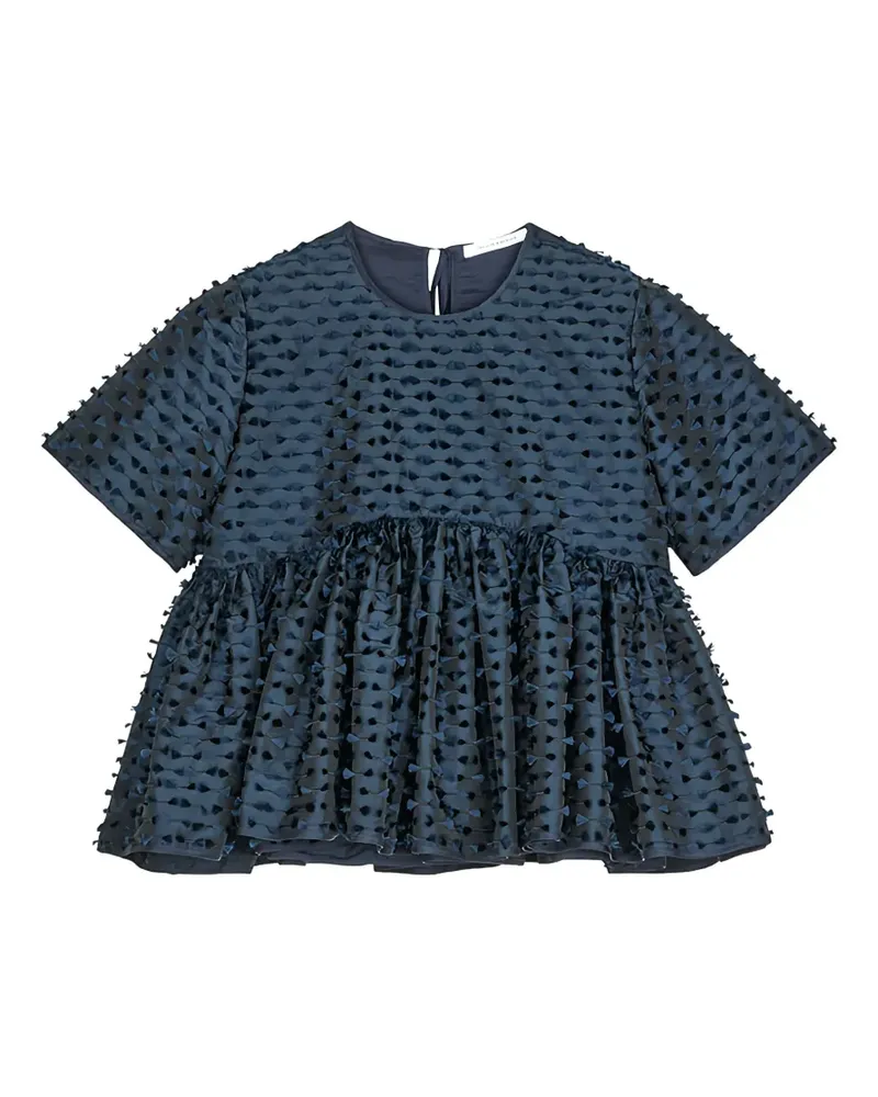 Cecilie Bahnsen Casandra Fil-Coupé-Bluse - Blau Blau