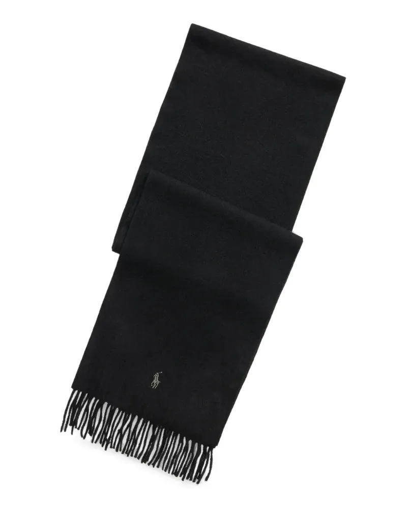 Ralph Lauren Schal aus Kaschmir mit Fransensaum - Schwarz Schwarz