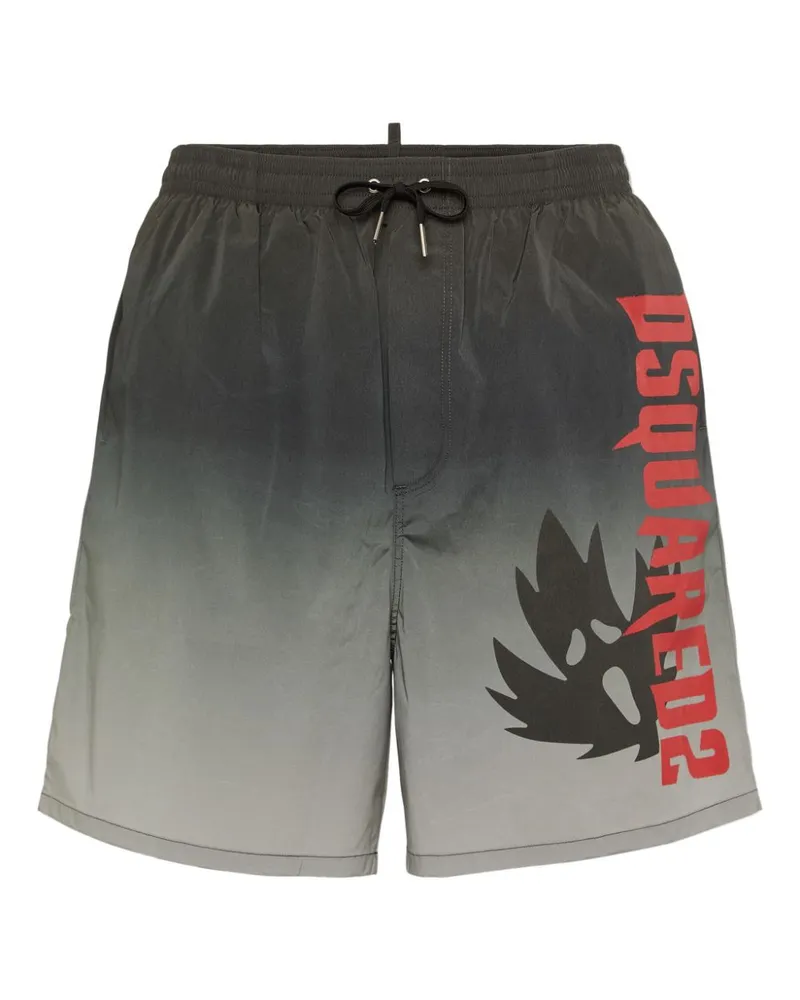 Dsquared2 Badeshorts mit Logo-Print - Grau Grau