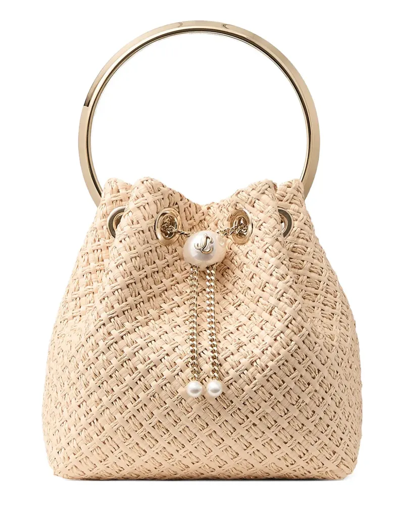 Jimmy Choo Gewebte Bon Bon Beuteltasche - Nude Nude