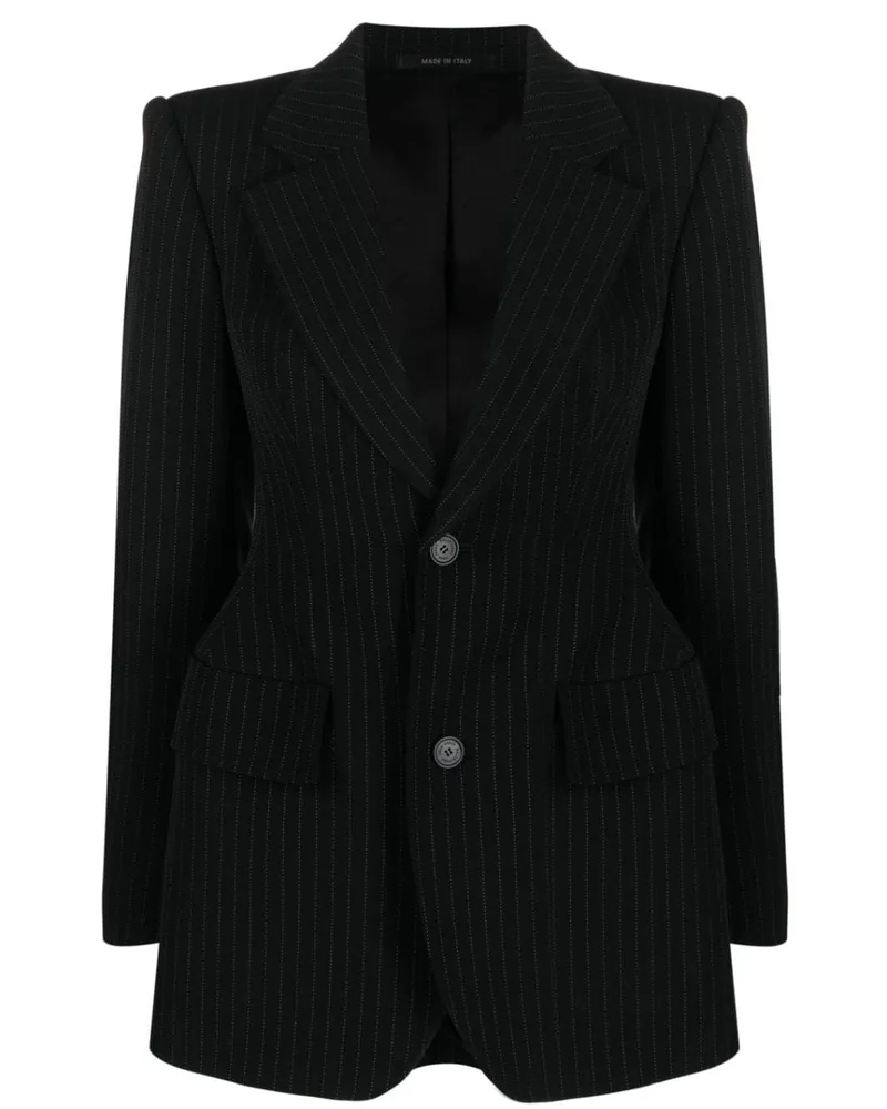 Balenciaga Hourglass Blazer mit Nadelstreifen - Schwarz Schwarz