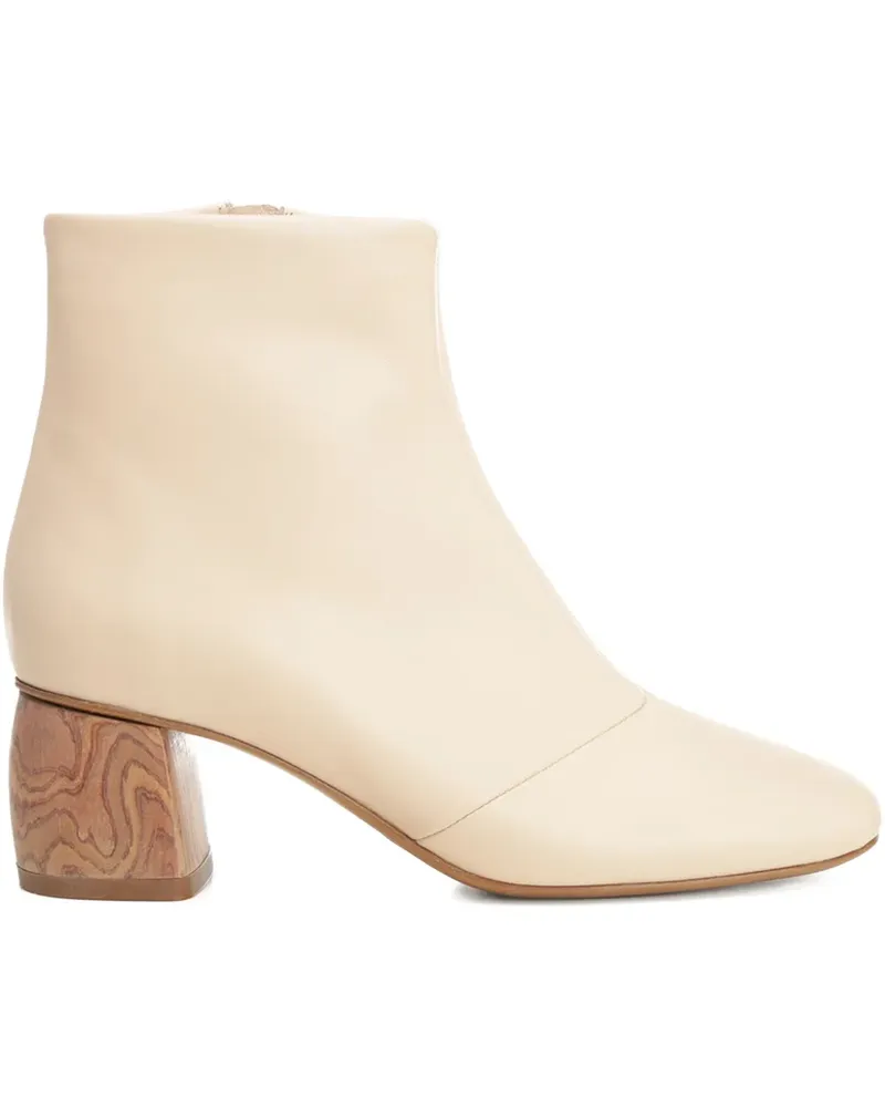 forte_forte Stiefel mit Holzabsatz - Nude Nude