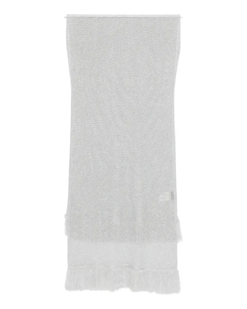 NEERA fringed scarf - Silber Silber